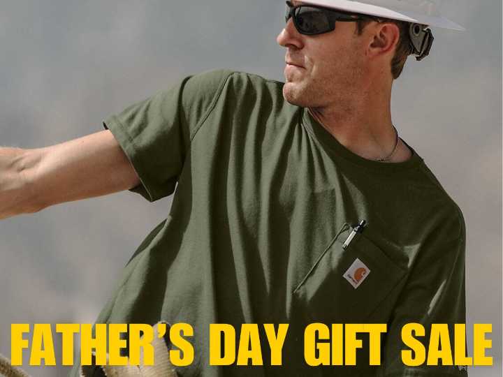 Carhart's Father's Day Sale has 25% off clothing, shoes, bags & more