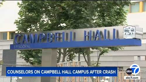 Campbell Hall School in Studio City cancels classes after 15-year-old boy dies following parking lot car crash