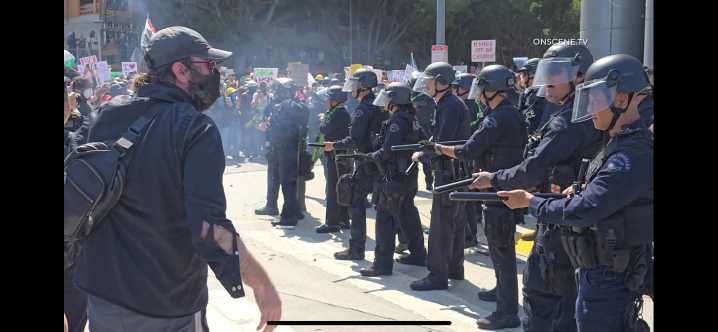 Police Barrage LA Protestors with Rubber Bullets, Tear Gas