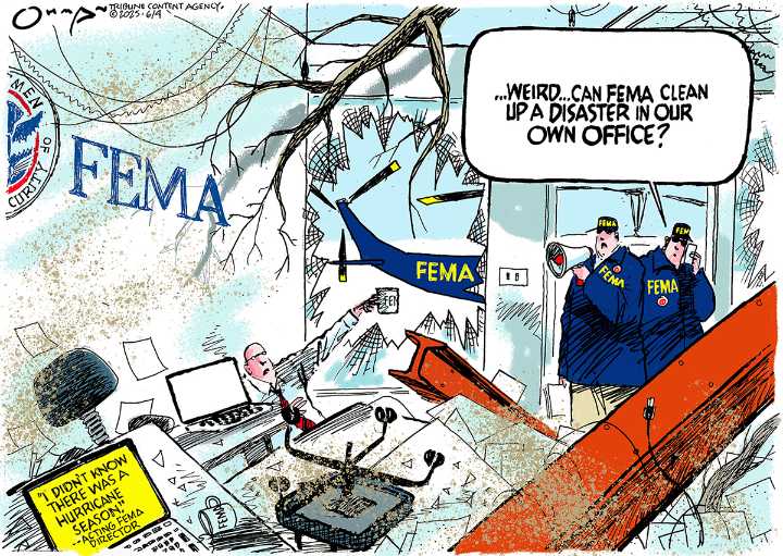 5 naturally disastrous cartoons about the acting FEMA director