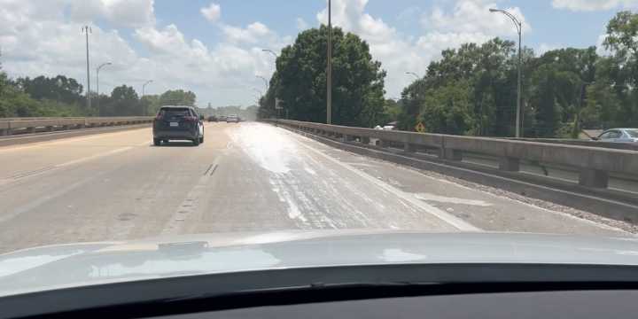 BRFD responds to white powder spill on l-110; officials identified it as baking soda