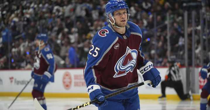 Avalanche forward Logan O’Connor expected to be out at least five months after undergoing hip surgery