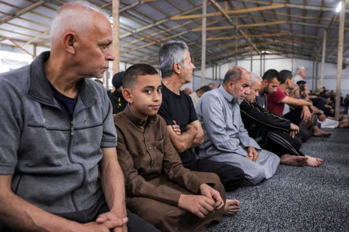 Gaza marks the start of Eid with outdoor prayers amongst the rubble and food growing ever scarcer