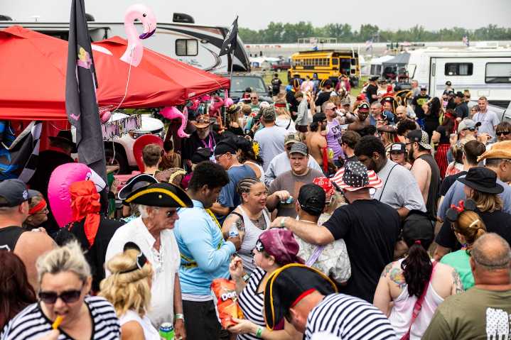 Campers flock to ‘The Drunken Flamingo’ at Michigan International Speedway