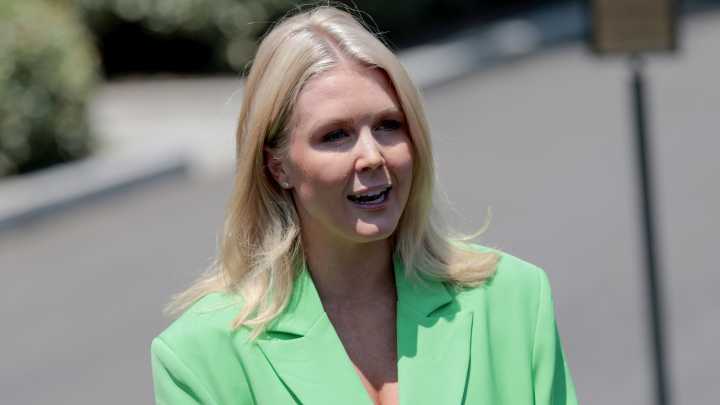 Karoline Leavitt's Fugly Green Blazer Looks Ripped From Her Older Husband's Closet