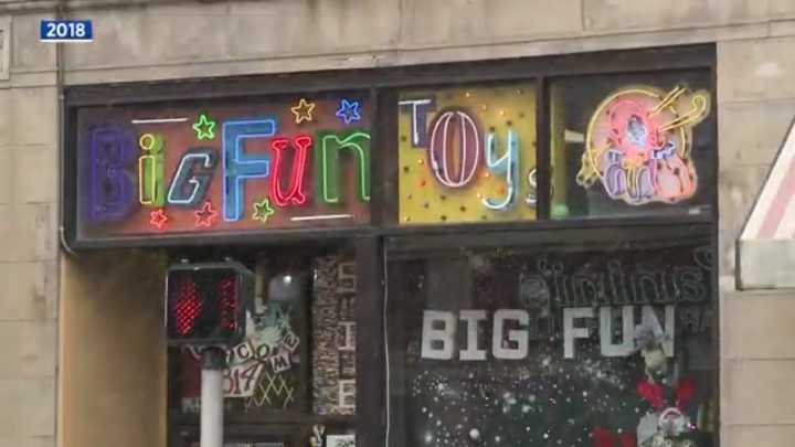 Big Fun novelty shop owner selling his collection at Cleveland Heights garage sale