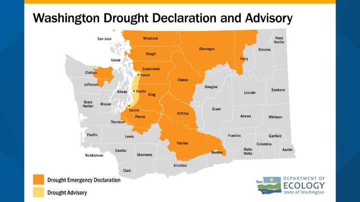 Drought emergency declared in more counties in Washington