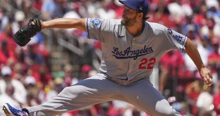 Clayton Kershaw gets 1st win this season with 5 sharp innings as Dodgers beat Cardinals 7