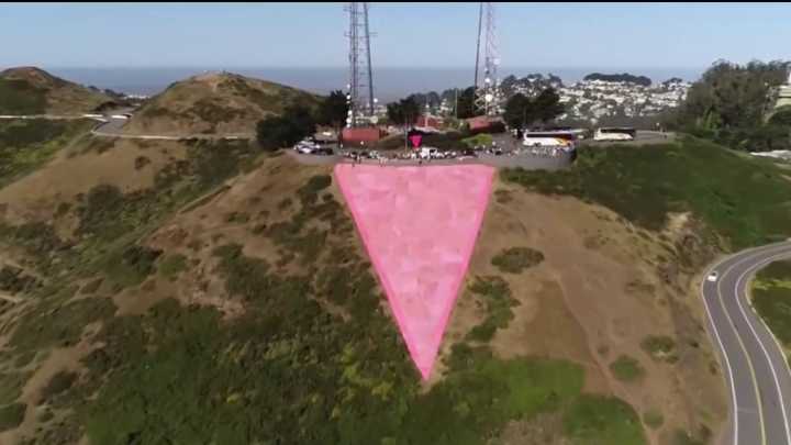 San Francisco Pink triangle Pride display celebrates 30th year