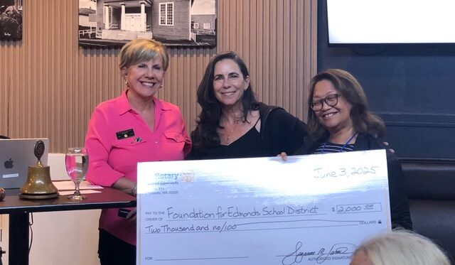 Rotary Club of Edmonds donates $2K to Foundation for Edmonds School District