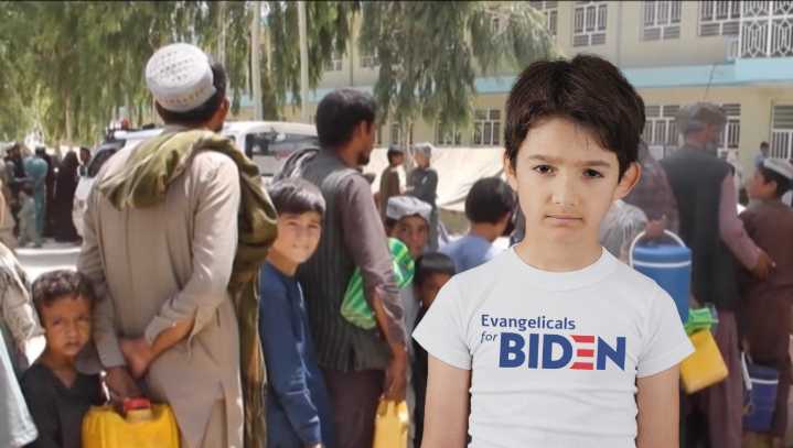 Afghan Refugees To Be Clothed In Discarded 'Evangelicals For Biden' Shirts