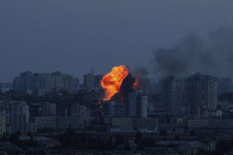 A Russian missile and drone attack across Ukraine kills 3 in the capital Kyiv
