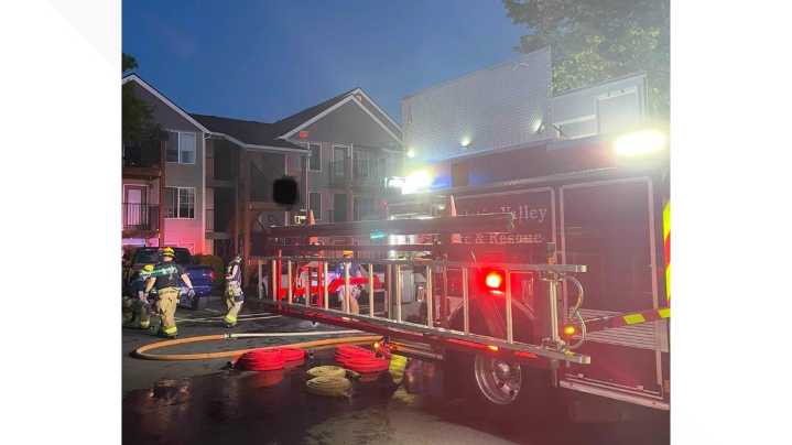 At least 10 displaced by Washington County apartment fire