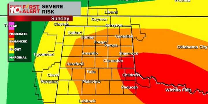 FIRST ALERT: Severe potential returns on Sunday