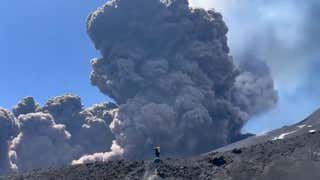 Mount Etna Volcano Eruption, Sends Tourists Running