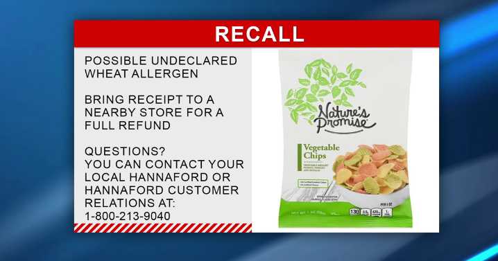 Hannaford recalls products for undeclared wheat allergen