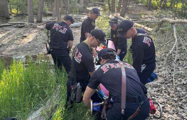 Sandy Fire Department rescues hiker with broken ankle from Dimple Dell Park, location found using app
