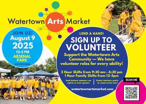 Watertown Arts Market Returns to Arsenal Park, Seeks Volunteers