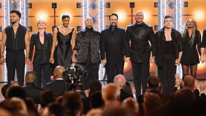 The original cast of ‘Hamilton’ reunites on the Tonys stage with rousing performance