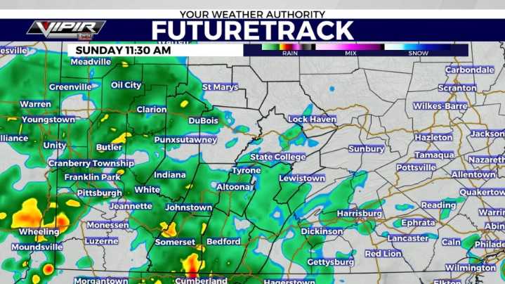 Rain arrives through Sunday morning
