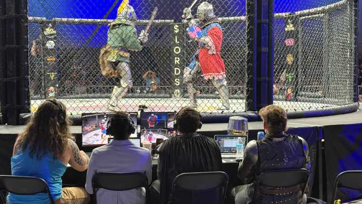 Clashing in Canton. Armored MMA at HOF Village is wild, aggressive fun
