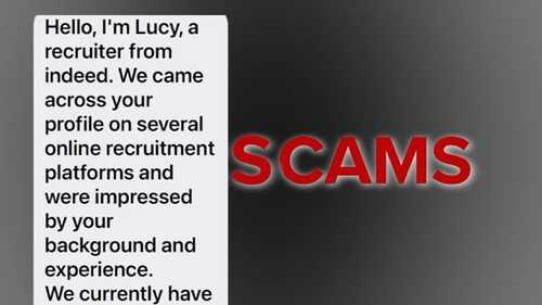 Texts claiming remote job opportunity are a scam