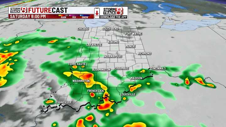 Showers and storms at times this weekend with seasonable temperatures