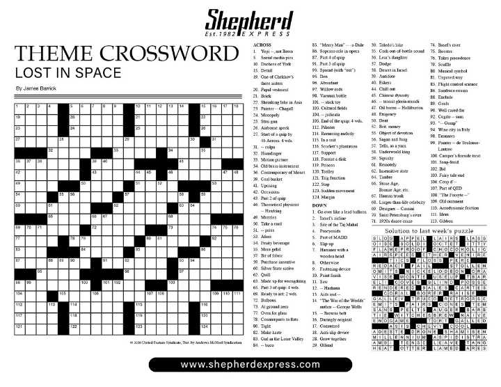 Crossword: June 5, 2025