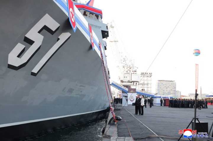North Korea refloats destroyer that capsized during launch, surprising naval analysts