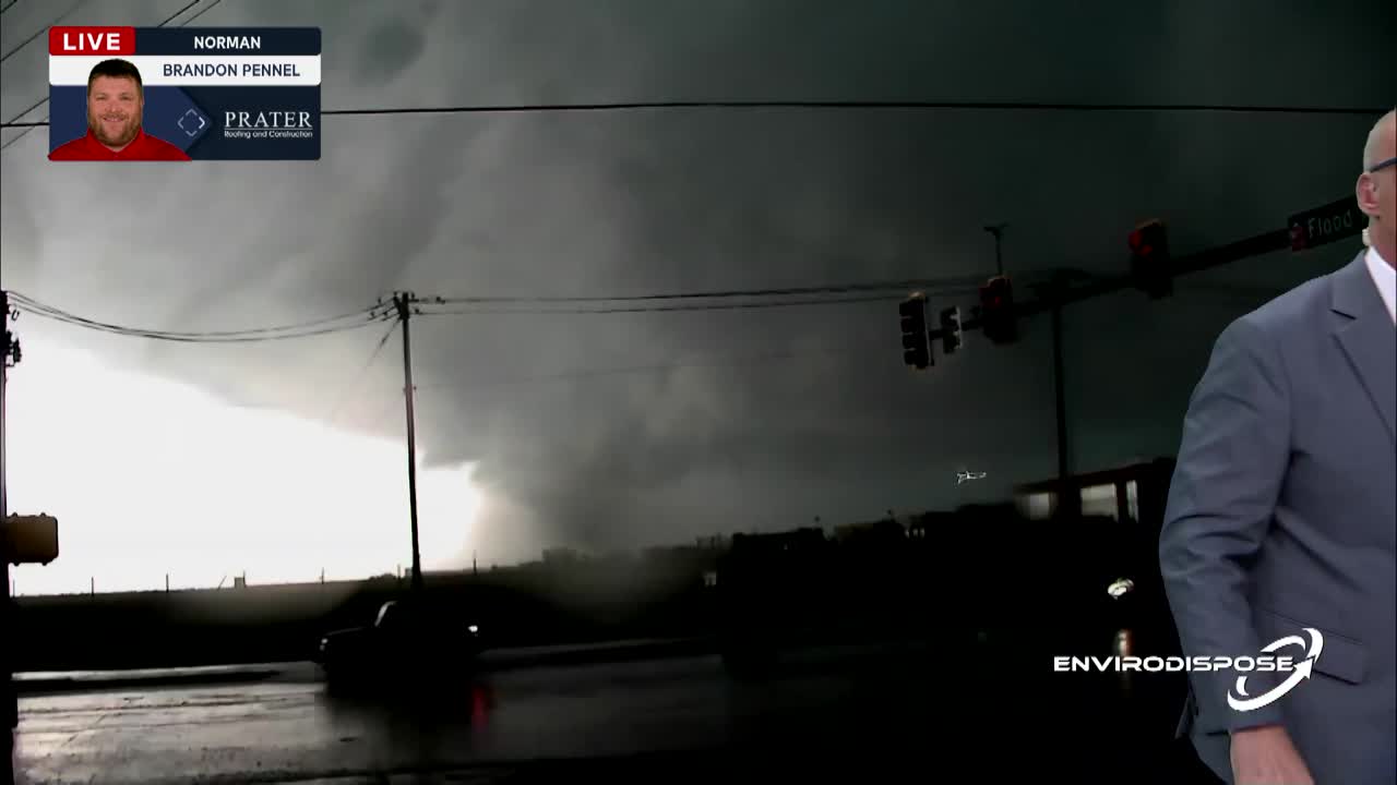 Storm activity brings flooding and rotating cloud base to Norman
