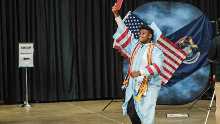 Photos from the Everett High School graduation ceremony at the Breslin Center in East Lansing.