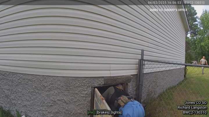 Local homeowner stunned after high-speed chase ends with arrest in crawl space under her home