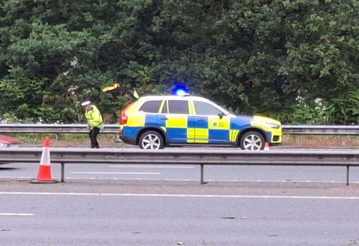 Driver dies after lorry overturns on M20 slip-road at junction 9 for Ashford