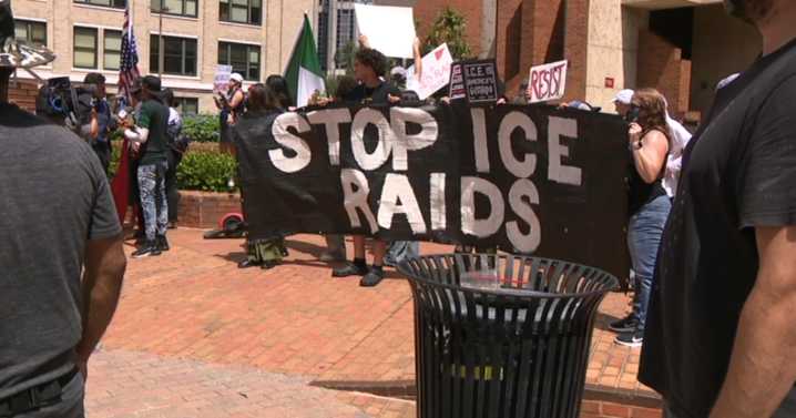 Protests in Downtown Tampa call for end to ICE raids across the country