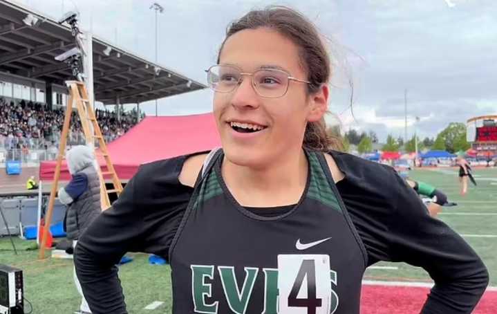 Transgender athlete, 17, tells critics to 'get a life' as they are booed after winning girl's state track race