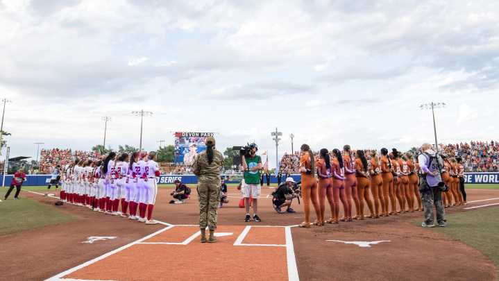 Texas Tech vs. Texas WCWS softball live updates: Start time, TV channel