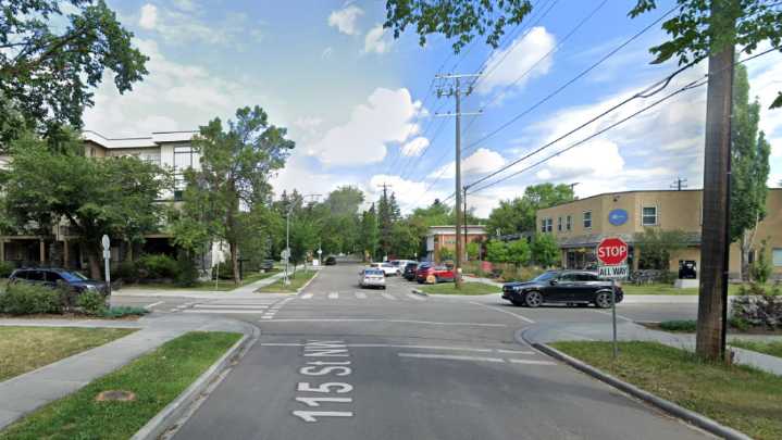 Residents frustrated by traffic congestion in Edmonton’s Belgravia neighbourhood amid rezoning proposal