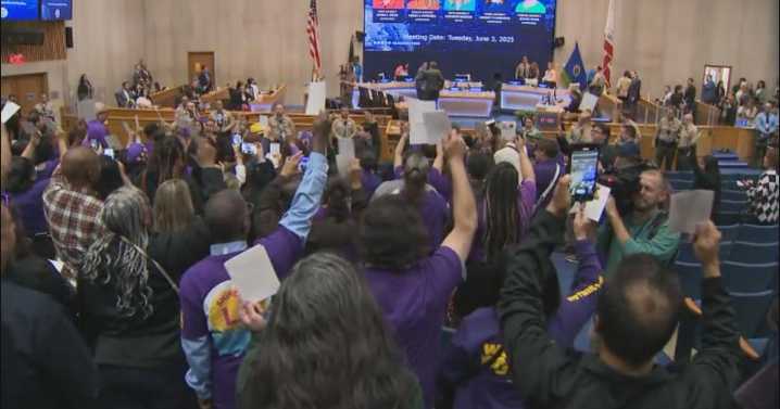 LA County union workers arrested after interrupting Board of Supervisors meeting