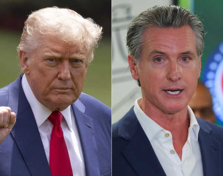 War of words between Trump and Newsom over LA protests escalates with arrest threat