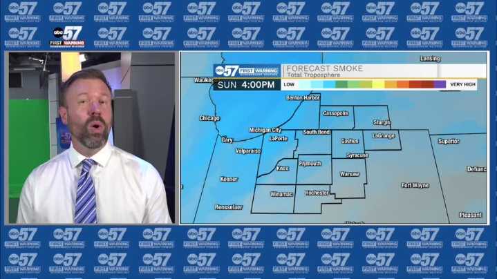 Smoky Saturday, showers Sunday