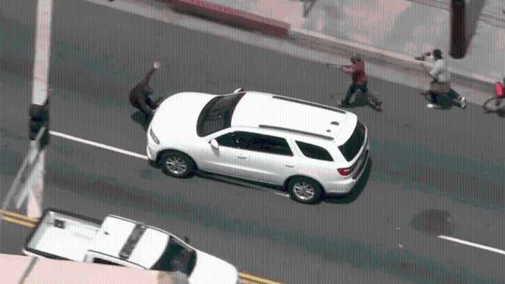 PHOTOS: Federal agents conduct immigration enforcement operation in downtown Los Angeles