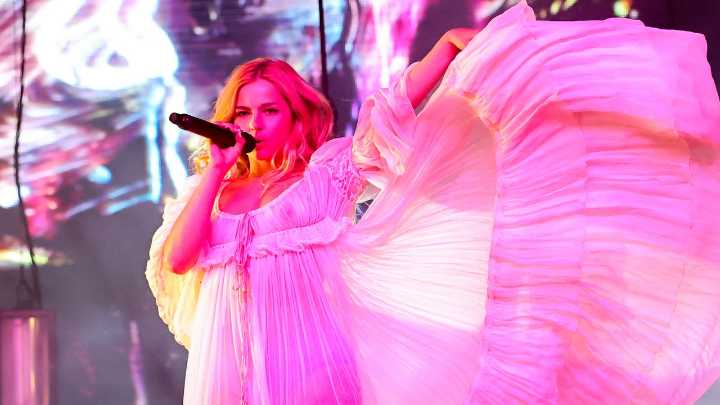 Addison Rae Wore a Custom Painted Dress Resembling her Album Cover