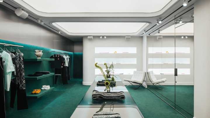 Casablanca's New Paris Store Has a Marble Tennis Court and Buzzy Color