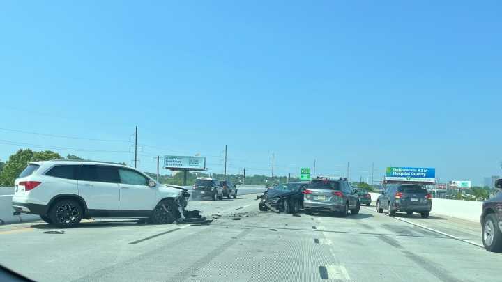 Crash closes northbound lanes of I-95 near Wilmington