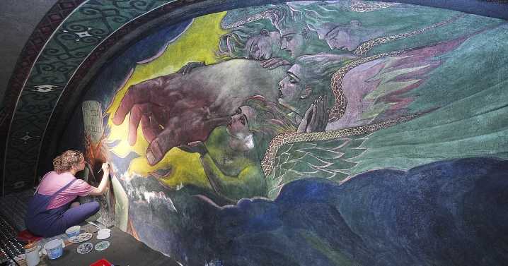 Church works to preserve murals reflecting faith, social commentary