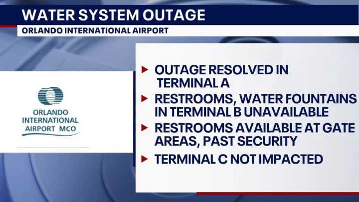 Water system outage at Orlando airport