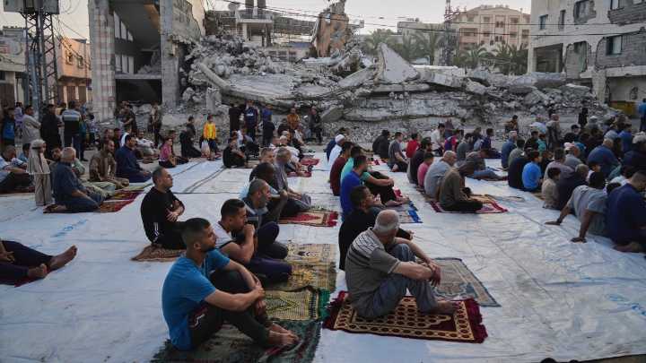 Gaza Marks the Start of Eid With Outdoor Prayers in the Rubble and Food Growing Ever Scarcer