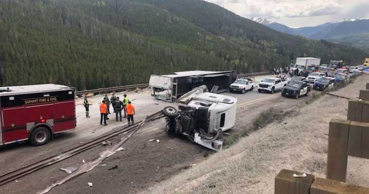 Colorado State Patrol says trucker's brakes failed, causing I