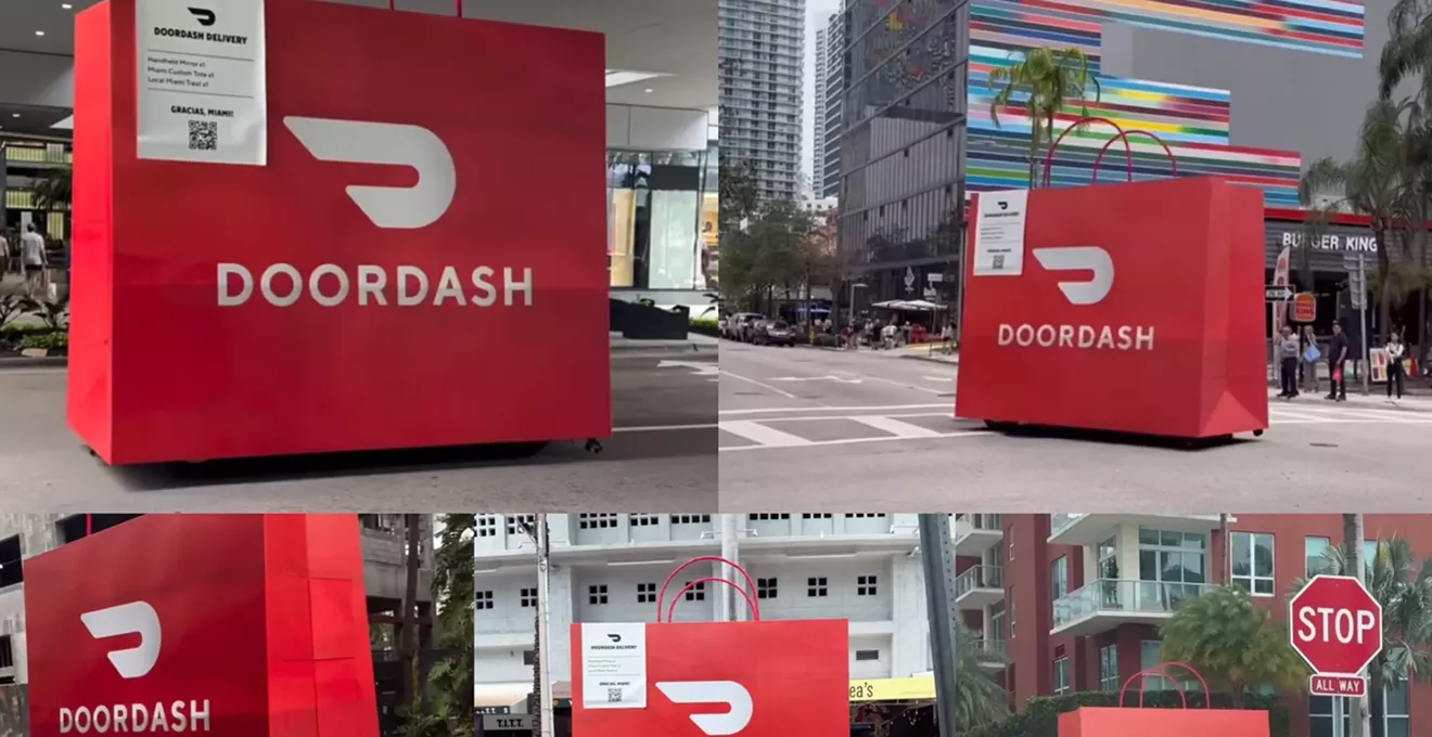 Video: Giant DoorDash Bag Car Thing Cruises Through Miami Like It Owns The Place
