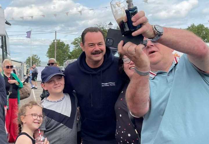 EastEnders’ Danny Dyer and Love Island winner Dani host open day at Priory Hill Holiday Park in Leysdown, Sheppey, for Sky TV show The Dyers' Caravan Park